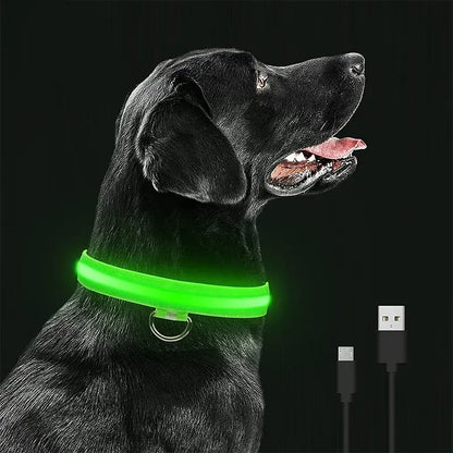 LED Glowing Dog Collars Rechargeable Waterproof