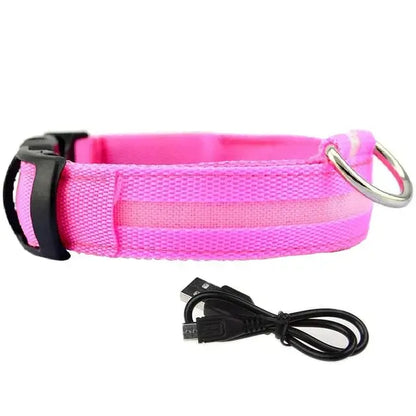 LED Glowing Dog Collars Rechargeable Waterproof