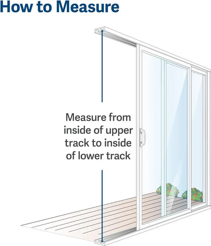 PetSafe 1-Piece Sliding Glass Pet Door for Dogs & Cats - Adjustable Height 757/8" to 80 11/16" Large-Tall, White, No-Cut Install