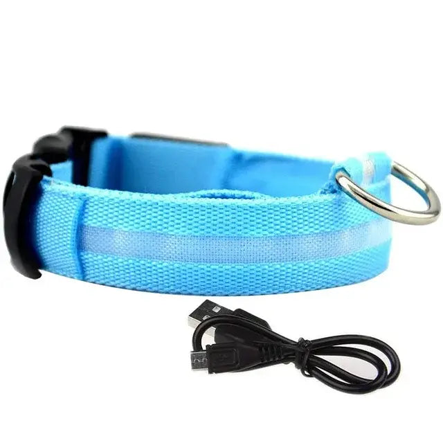 LED Glowing Dog Collars Rechargeable Waterproof