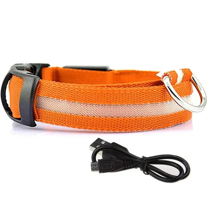 LED Glowing Dog Collars Rechargeable Waterproof